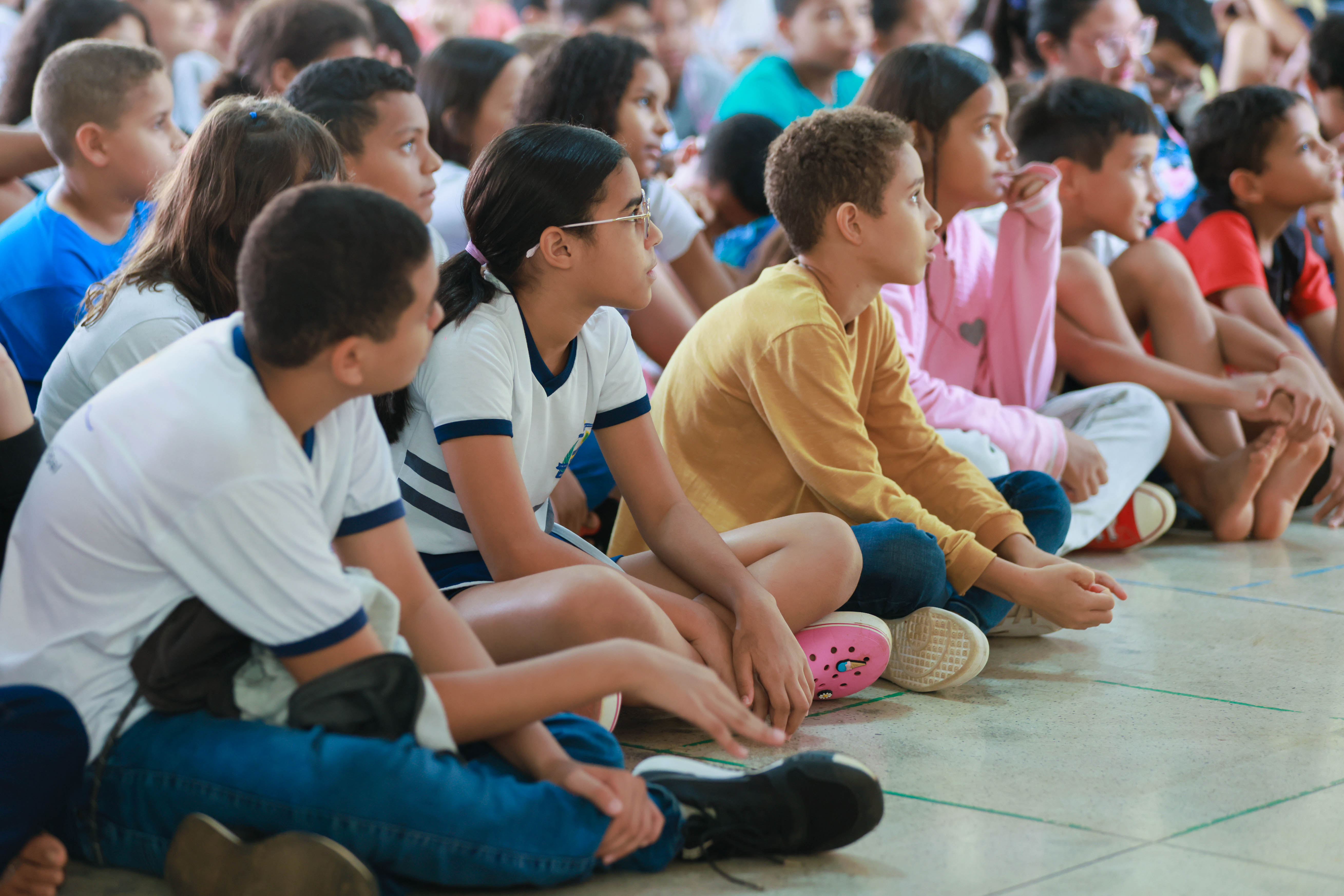 24/03/2025 - GMP Realiza Palestra Sobre Pequenos Delitos, Furtos e BullyingLocal: Escola Municipal Sávia Fernandes Jácome - Palmas - TOFoto: Júnior Suzuki