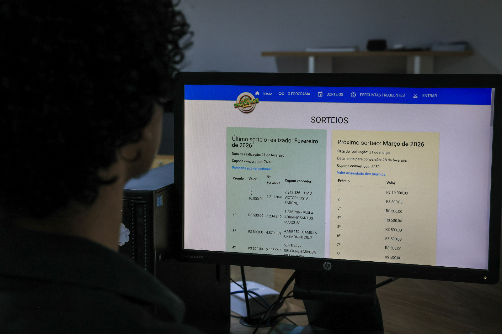 Prefeitura de Palmas divulga resultado do Nota Palmense Premiada deste mês de março