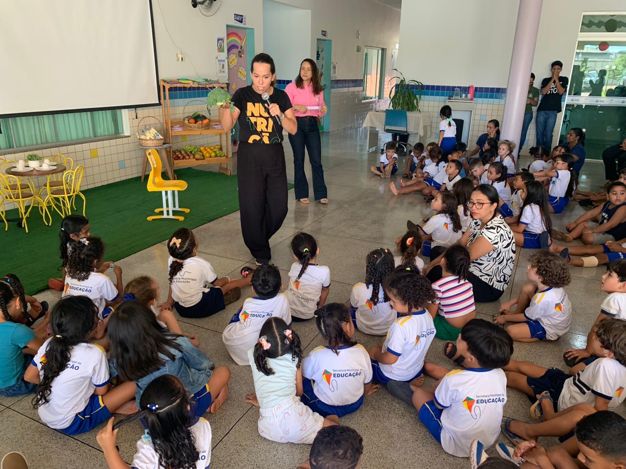 Crianças aprenderam a importância de consumir verduras e frutas