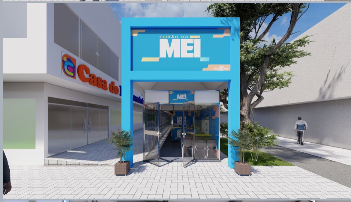 Estrutura já esta sendo montada ao lado da Casa do Empreendedor de Palmas. - Divulgação Sebrae/TO