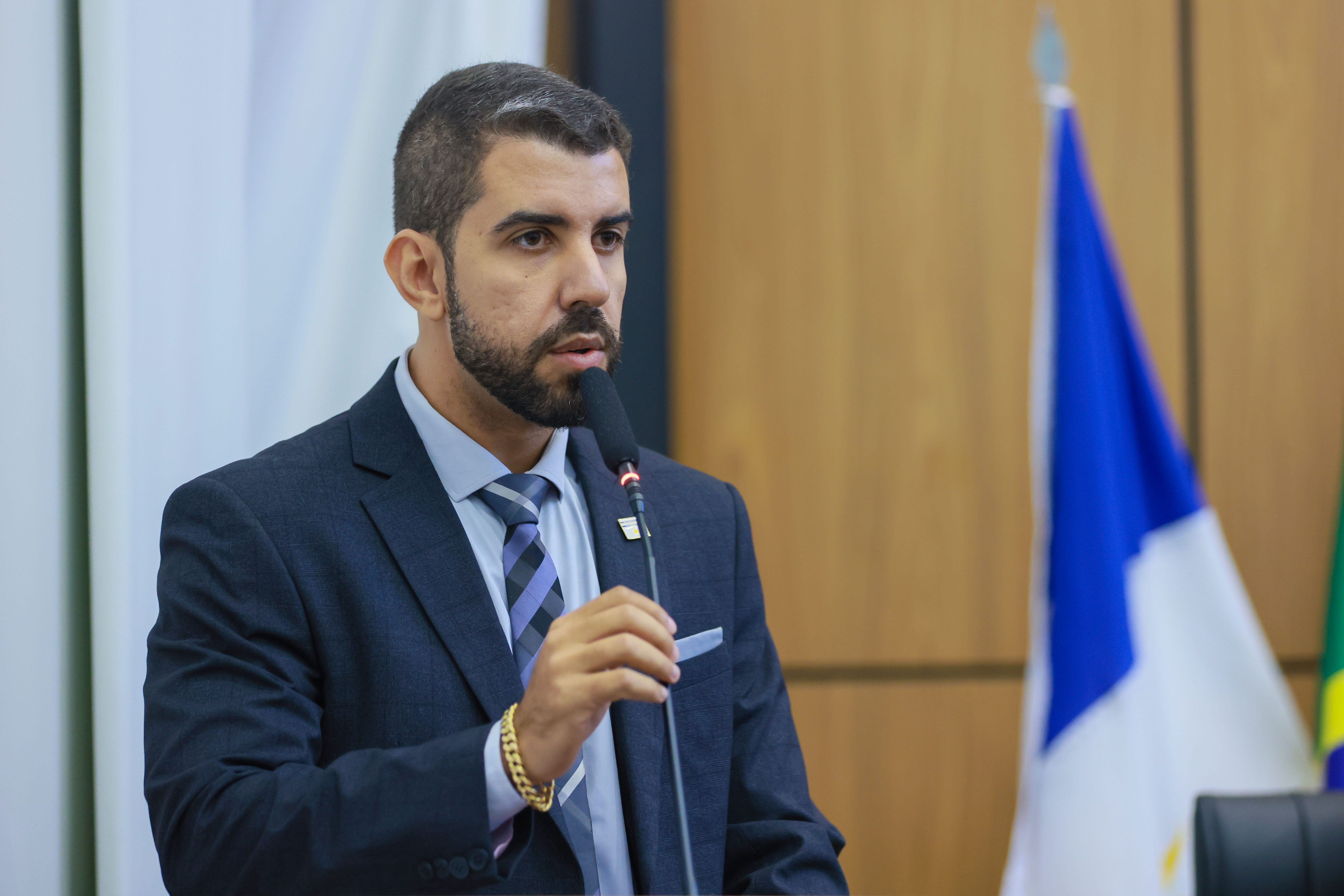 Presidente da Fesp, André Cavalari, durante apresentação dos dados da Fundação