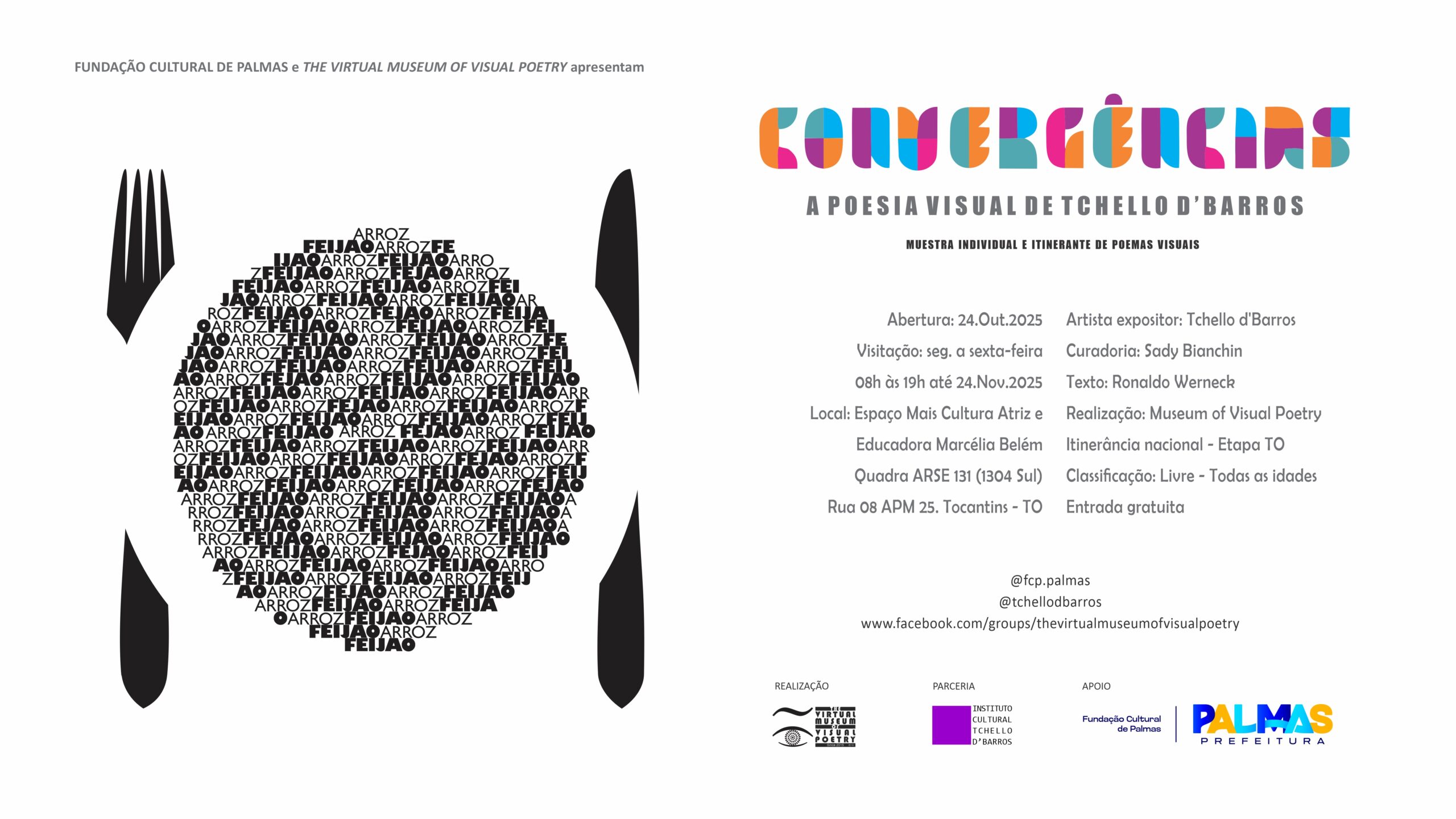 Espaço Mais Cultura recebe exposição internacional ‘Convergências: a poesia visual de Tchello d’Barros’ a partir desta sexta, 24