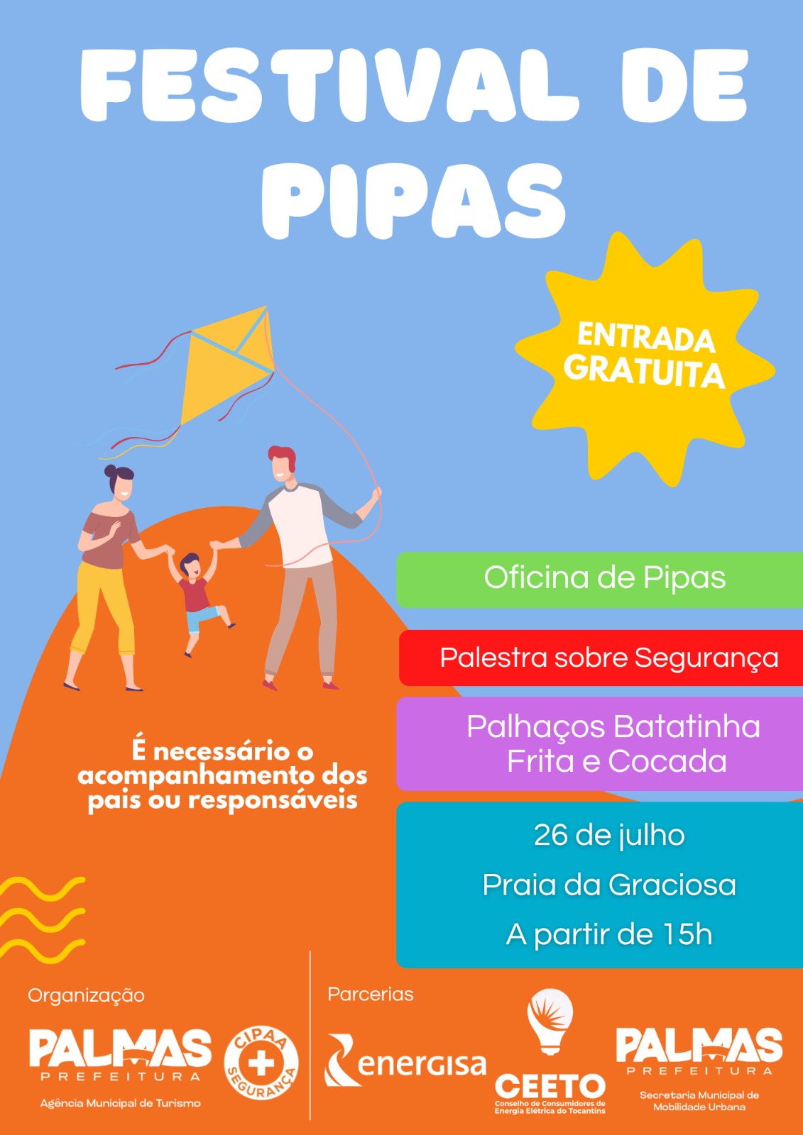 Festival de Pipas leva diversão com segurança à Praia da Graciosa