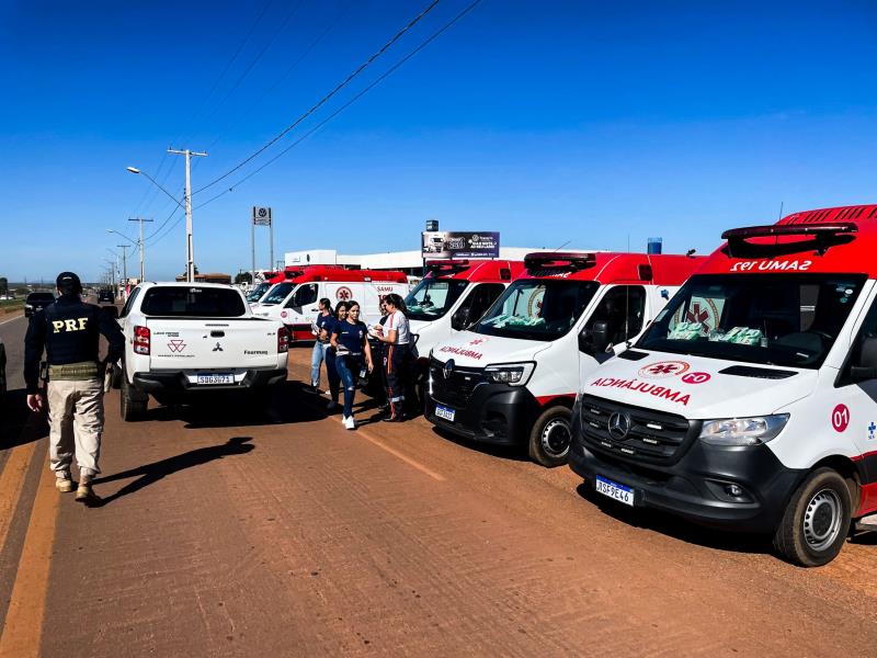 Samu realiza blitz educativa alusiva ao Maio Amarelo