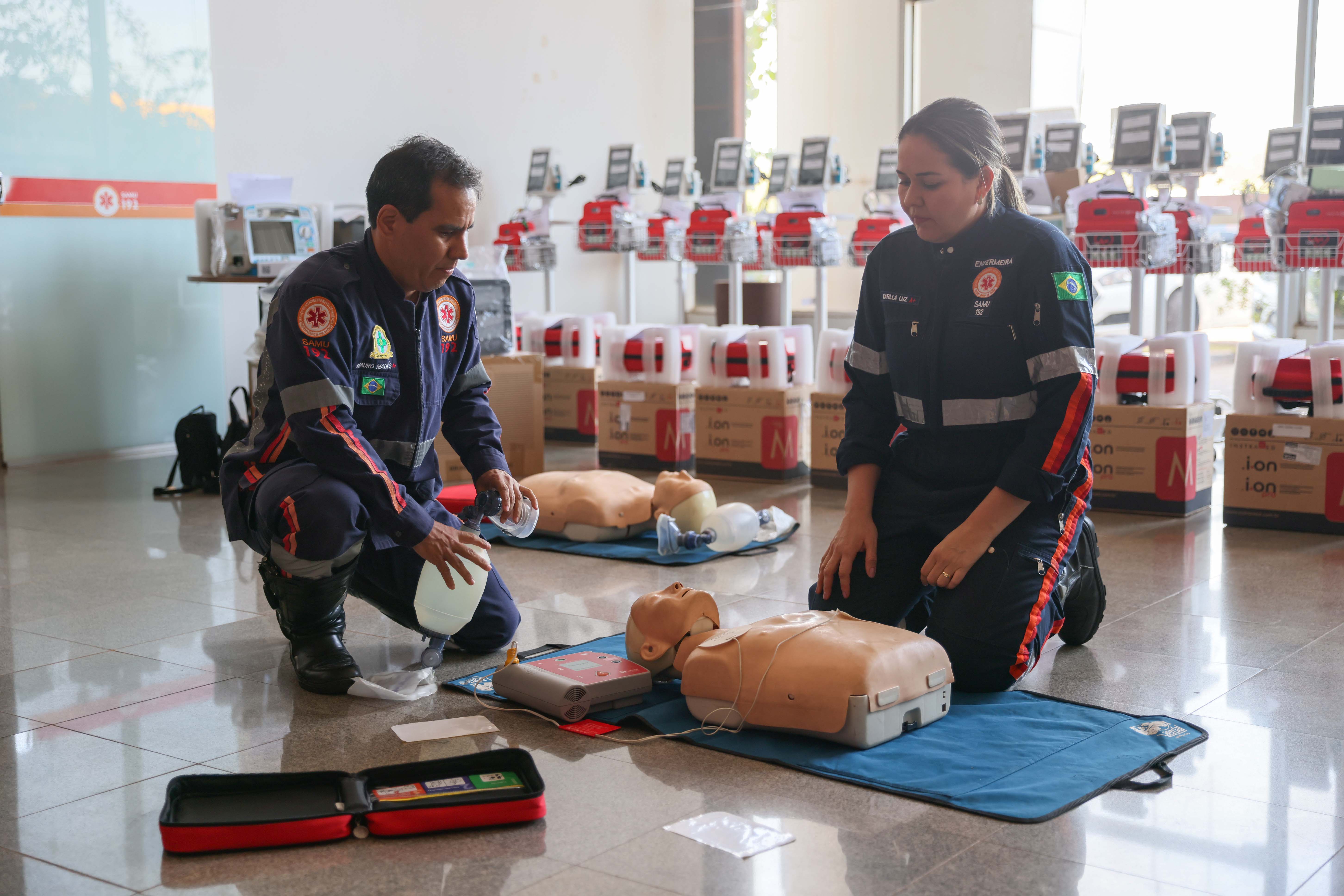 Profissionais de saúde que receberam os equipamentos também participaram de uma capacitação específica sobre seu uso