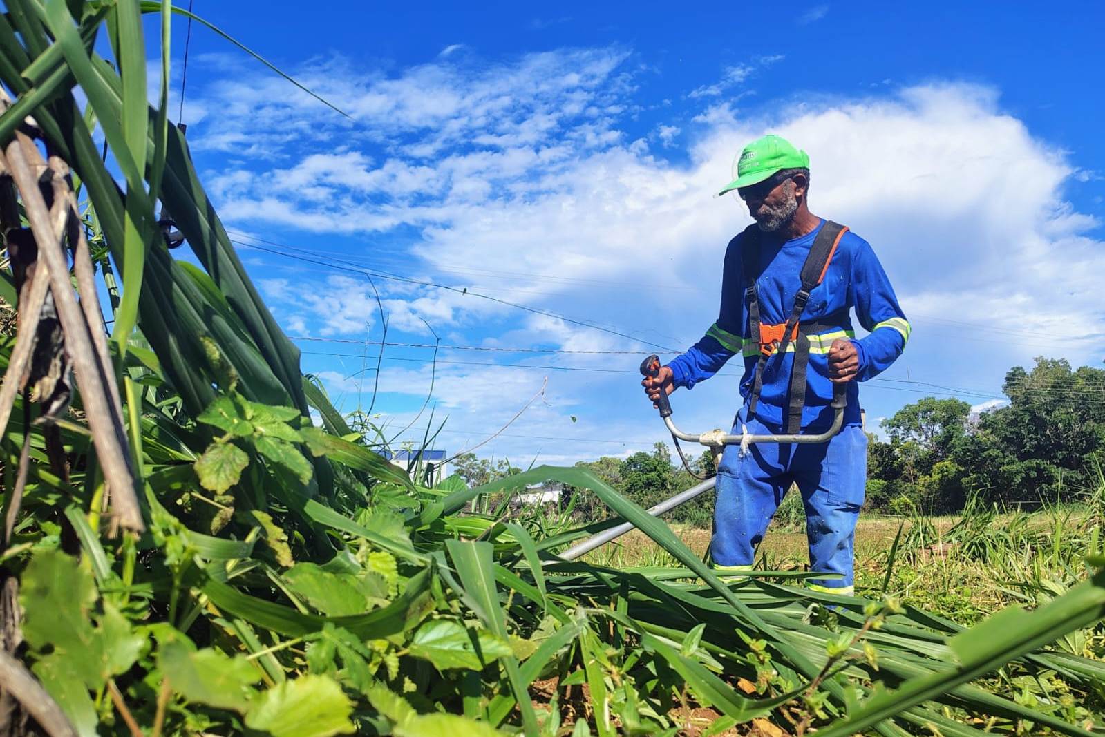 Prefeitura intensifica manutenção de áreas com vegetação na Av. JK, na Arso 142 e na Praça do Aureny I