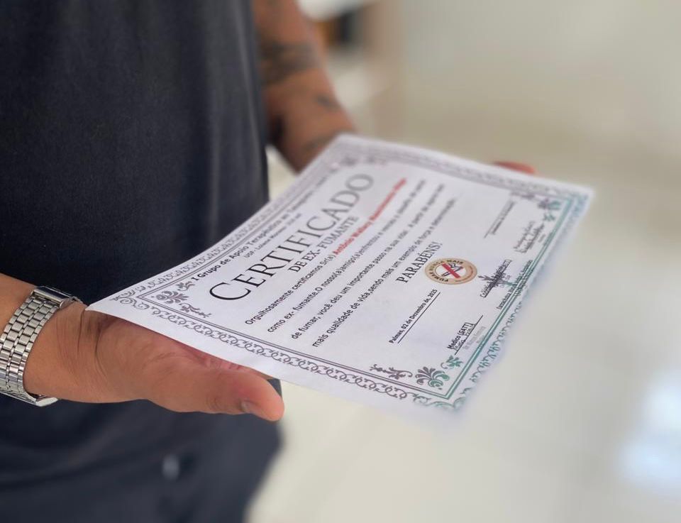 Primeira turma de combate ao fumo da USF Loiane Moreno tem 90% de eficácia