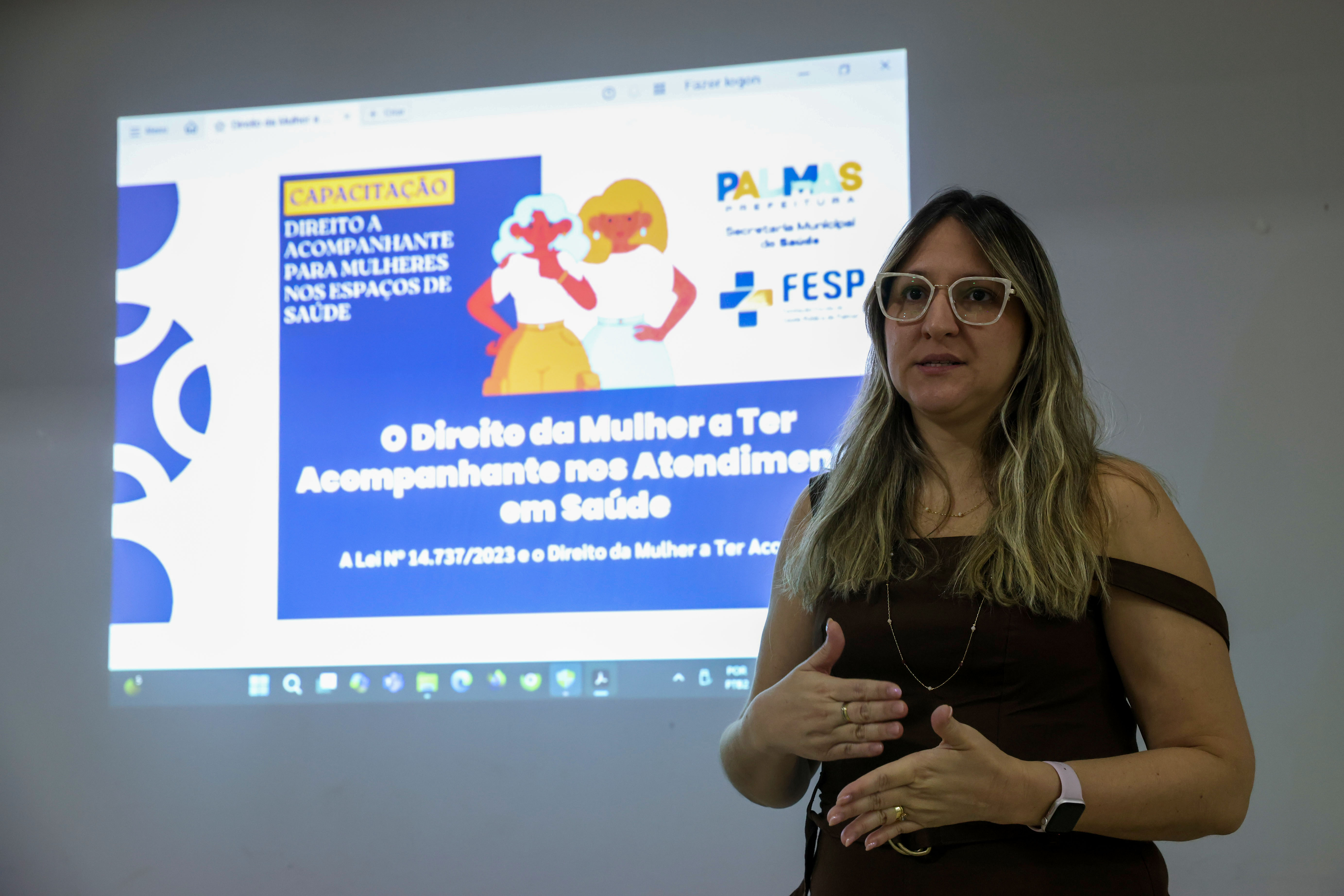 10/07/2025 - Capacitação sobre o Direito a Acompanhante para Mulheres nos atendimentos nas Unidades de Saúde realizada no auditório da FespFoto: Lia MaraPalmas/TO