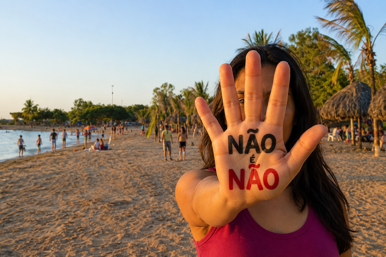 Prefeitura de Palmas realiza ação educativa para fortalecer o Protocolo 'Não é Não' durante temporada de praias