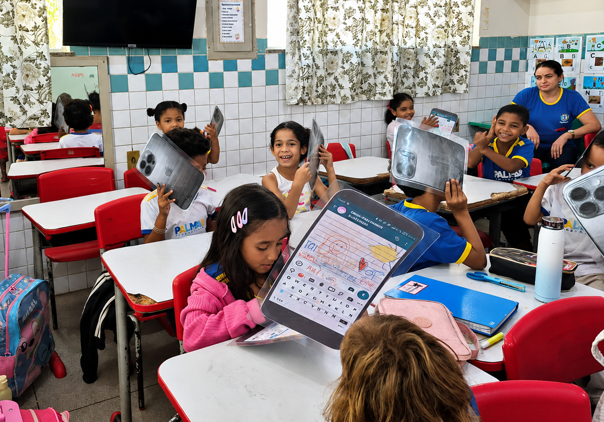 Estudantes da Escola Municipal Sávia Fernandes aprendem a contar histórias por meio de imagens