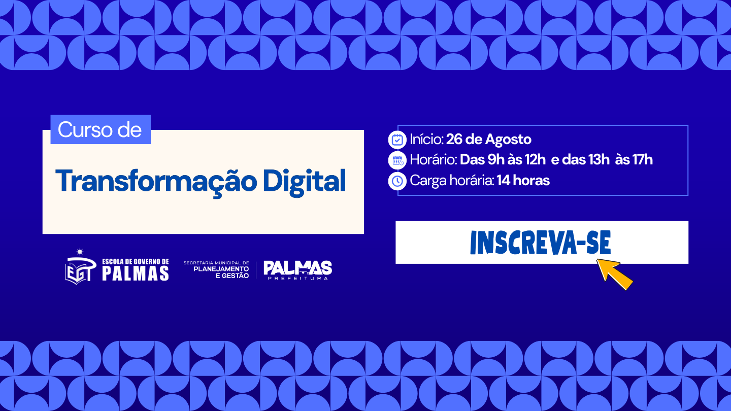 Prefeitura prorroga inscrições para curso de Transformação Digital até sexta-feira, 14