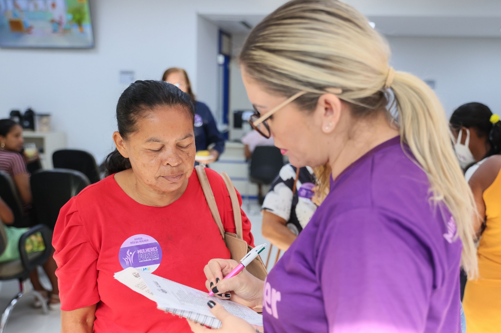 Raimunda Alves do Nascimento vai fazer os exames preventivos pela segunda vez na vida 
Foto: Júnior Suzuki
