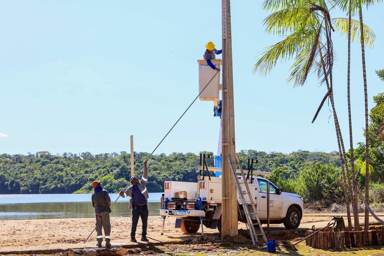 Prainha do Bertaville recebe iluminação em LED e reforça infraestrutura de lazer na região sul de Palmas