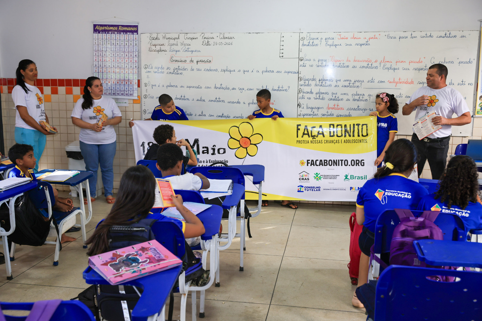 Cras Pankararu promove atividade na Escola Municipal Crispim Pereira Alencar, em Taquaruçu