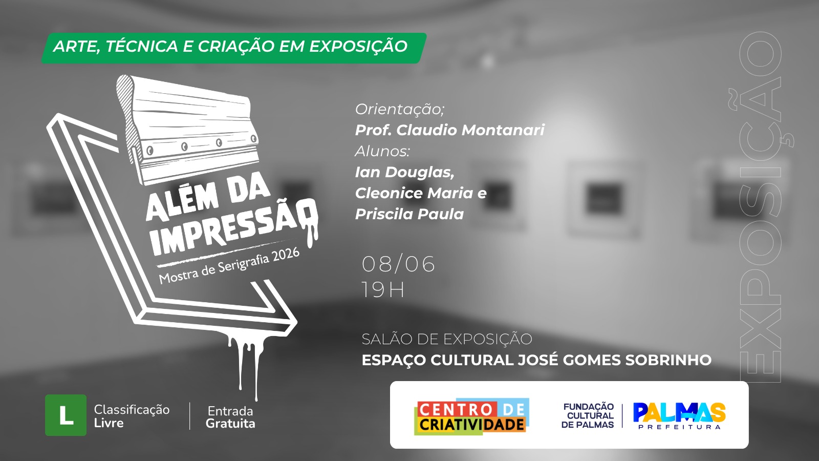 Fundação Cultural de Palmas promove exposição com obras produzidas em curso de design e serigrafia do Centro de Criatividade