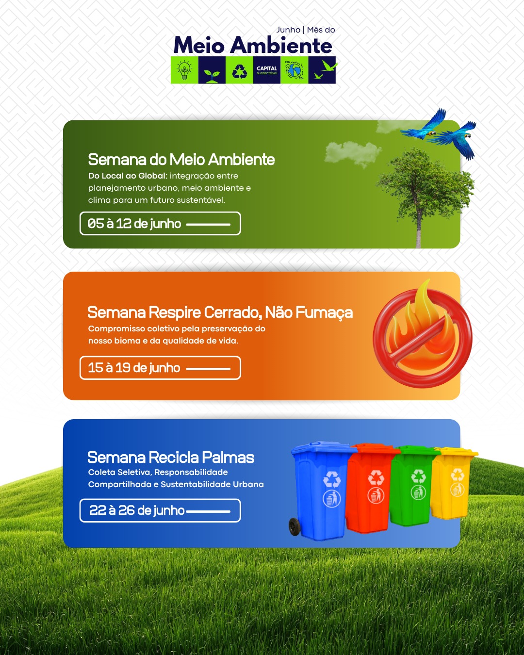 Semana do Meio Ambiente promoverá, de 8 a 10 de junho, debates e atividades educativas em Palmas