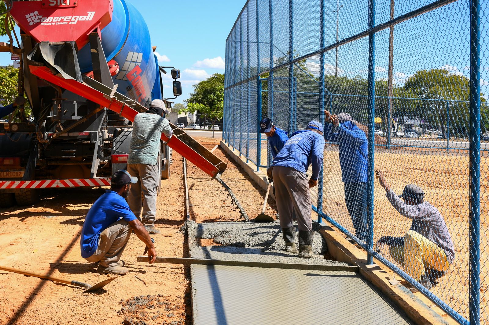 Arena com quadras de areia no estacionamento do Paço Municipal de Palmas será concluída nesta semana