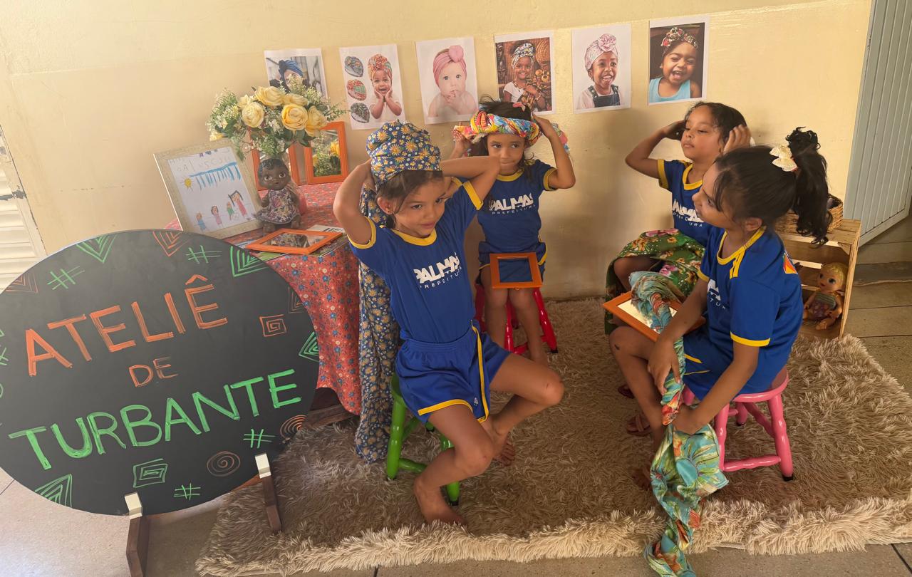 Ateliê de Turbantes promove representatividade, autoestima e valorização da diversidade no CMEI Sonho Encantado