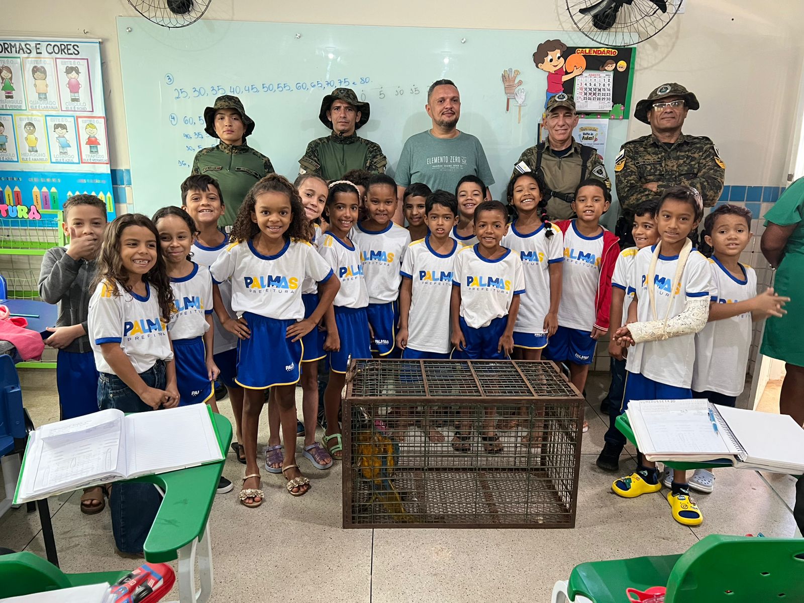 Alunos da Escola Municipal Benedita Galvão recebem visita da GMP Ambiental que realizou palestra educativa sobre fauna silvestre