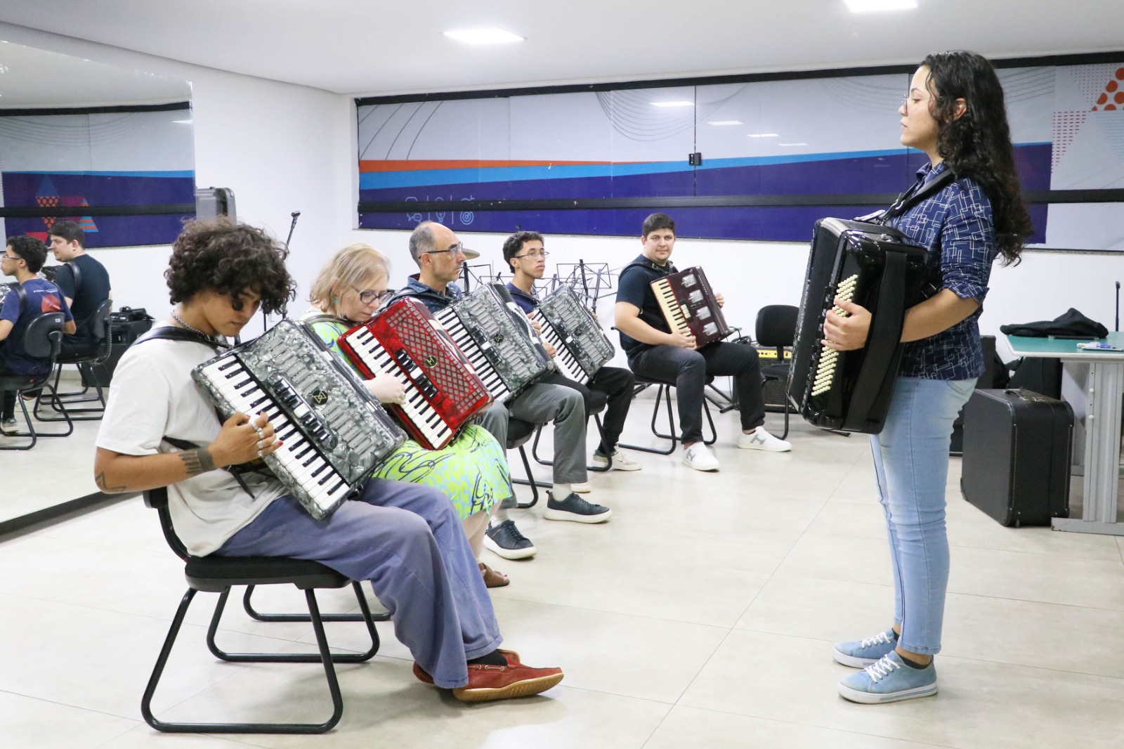 A tradicional e regionalíssima sanfona também terá seu espaço durante a Mostra de Arte e Cultura das turmas do Espaço Cultural de Palmas