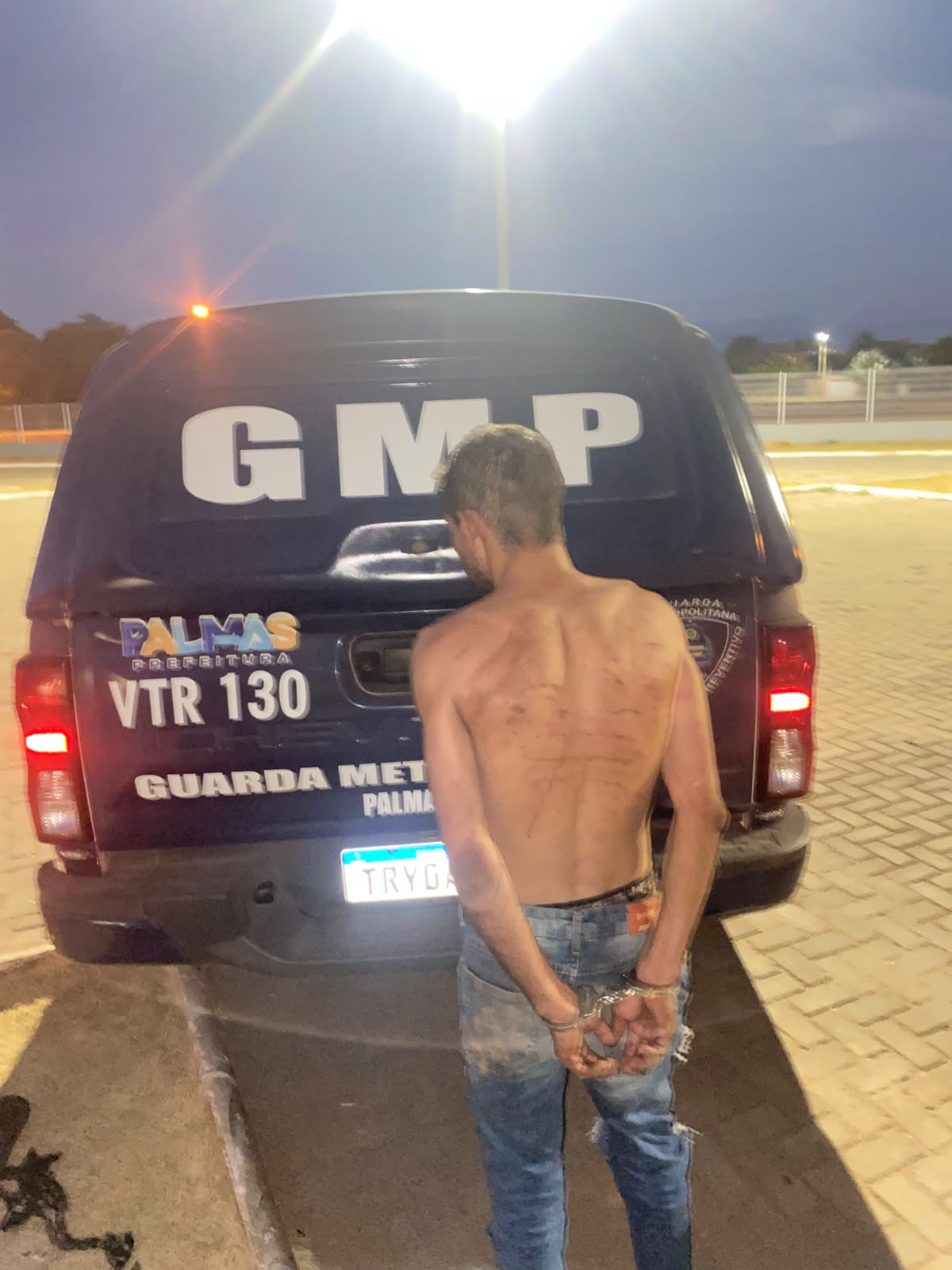 Guarda Metropolitana de Palmas prende homem em flagrante por violência doméstica durante patrulhamento preventivo